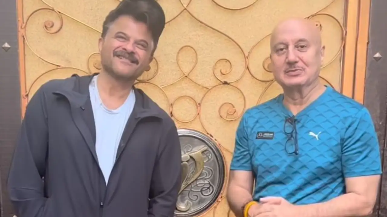 Anupam Kher shares a new video with Anil Kapoor. Anupam Kher shares a new video with Anil Kapoor.